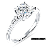 IGI Certified Round 2 Carat Lab Grown Diamond Flower Ring