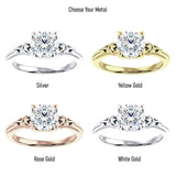IGI Certified Round 2 Carat Lab Grown Diamond Flower Ring