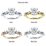 IGI Certified Round 2 Carat Lab Grown Diamond Cluster Beaded Ring