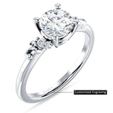 14K Gold IGI Certified Round 3 Carat Lab Grown Diamond Art Deco Ring