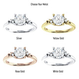 18K Gold IGI Certified Round 1 Carat Lab Grown Diamond Art Deco Ring