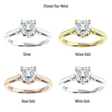 10K Gold IGI Certified Round 1 Carat Lab Grown Diamond Art Deco Solitaire Ring