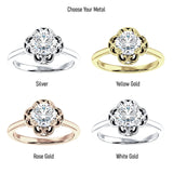 IGI Certified Round 1 Carat Lab Grown Diamond Art Deco Solitaire Ring