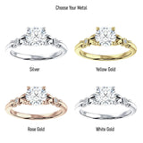 10K Gold IGI Certified Round 3 Carat Lab Grown Diamond Art Deco Filigree Ring