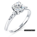 14K Gold IGI Certified Round 2 Carat Lab Grown Diamond Art Deco Cluster Hidden Diamond Ring