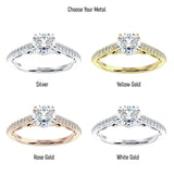 14K Gold IGI Certified Round 3 Carat Lab Grown Diamond Art Deco Cluster Filigree Ring
