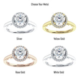 IGI Certified Round 2 Carat Lab Grown Diamond Art Deco Filigree Cluster Halo Ring