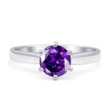 Round Solitaire Gold Ring