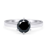 Round Solitaire Gold Ring