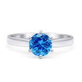 Round Solitaire Gold Ring