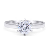 Round Solitaire Gold Ring