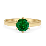 Round Solitaire Gold Ring