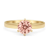 Round Solitaire Gold Ring