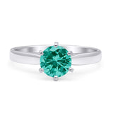 Round Solitaire Gold Ring