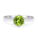 Round Solitaire Gold Ring