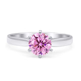 Round Solitaire Gold Ring
