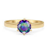 Round Solitaire Gold Ring