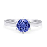 Round Solitaire Gold Ring
