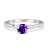 Round Solitaire Gold Ring