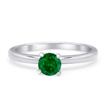 Round Solitaire Gold Ring