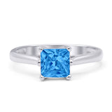 Princess Cut Solitaire Gold Ring