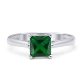 Princess Cut Solitaire Gold Ring