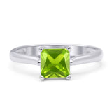 Princess Cut Solitaire Gold Ring