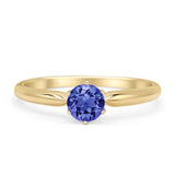 Round Solitaire Gold Ring