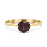 Art Deco Round Solitaire Gold Ring