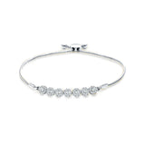 14K Gold 9 Twist Rope Chain Round Natural Diamond Adjustable Bracelet