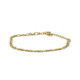 Minimalist 7.5" Link Chain Interlocking Bracelet 925 Sterling Silver