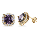 Cushion Cut Stud Earrings