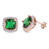 Cushion Cut Stud Earrings