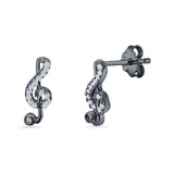 Music Note Stud Earrings