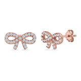 Ribbon Knot Stud Earrings