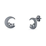 Moon & Star Stud Earrings