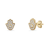 Hamsa Hand Stud Earrings