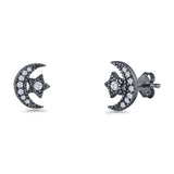 Moon & Star Stud Earrings