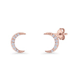 Crescent Moon Stud Earrings