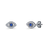 Minimalist Evil Eye Stud Earrings