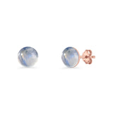Round 7mm Lab Created Opal Solitaire Stud Earring 925 Sterling Silver