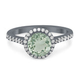 Art Deco Round Natural Stone Ring