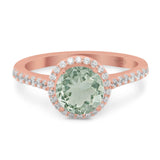 Art Deco Round Natural Stone Ring