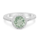 Art Deco Round Natural Stone Ring