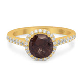 Art Deco Round Natural Stone Ring