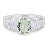 Art Deco Oval Natural Stone Cocktail Ring