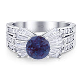 Art Deco Round Natural Stone Cocktail Ring