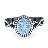 Art Deco Oval Natural Stone Twisted Ring