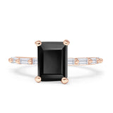 Art Deco Emerald Cut Ring