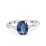 Three Stone Oval Ring